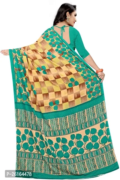 Stylish Chiffon Multicoloured Saree with Blouse piece For Women-thumb2