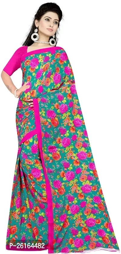 Stylish Chiffon Multicoloured Saree with Blouse piece For Women-thumb4