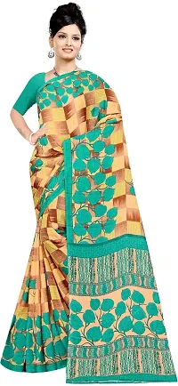 Stylish Chiffon Multicoloured Saree with Blouse piece For Women-thumb3