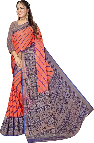 Trending Brasso Saree with Blouse piece 