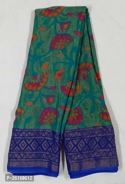 Stylish Brasso Multicoloured Printed Saree with Blouse piece For Women