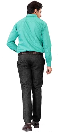 Reliable Green Cotton Blend Long Sleeves Casual Shirt For Men-thumb1