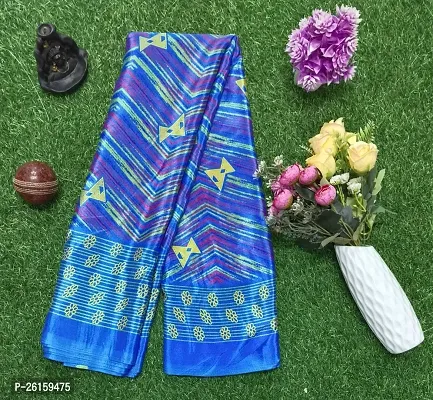 Stylish Crepe Saree with Blouse piece For Women