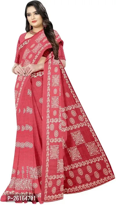 Stylish Chiffon Multicoloured Saree with Blouse piece For Women