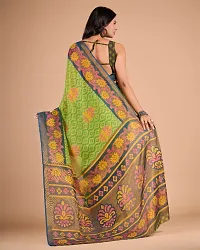 Fancy Brasso Saree With Blouse Piece For Women-thumb1