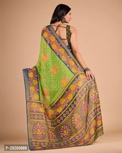 Fancy Brasso Saree With Blouse Piece For Women-thumb2