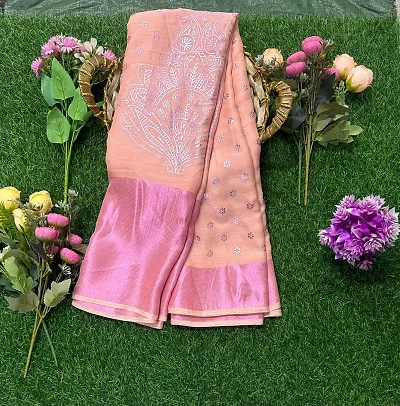 Attractive Chiffon Saree with Blouse piece 