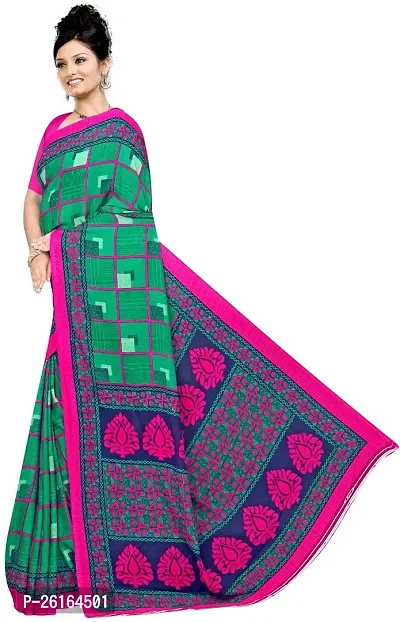 Stylish Georgette Multicoloured Saree with Blouse piece For Women-thumb4