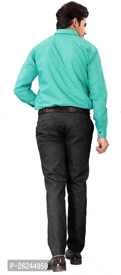 Reliable Green Cotton Blend Long Sleeves Casual Shirt For Men-thumb2