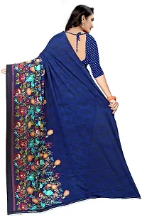 Stylish Chiffon Multicoloured Saree with Blouse piece For Women-thumb1