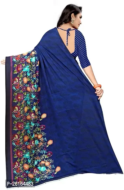 Stylish Chiffon Multicoloured Saree with Blouse piece For Women-thumb2