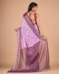 Fancy Brasso Saree With Blouse Piece For Women-thumb1