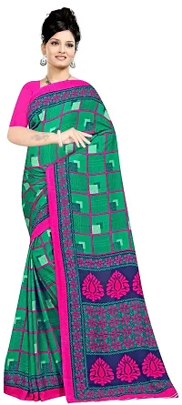 Stylish Georgette Multicoloured Saree with Blouse piece For Women-thumb4