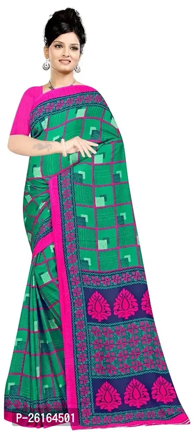 Stylish Georgette Multicoloured Saree with Blouse piece For Women-thumb5