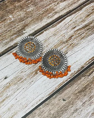 Trending Beautiful Ethnic Wear Oxidised Stud Earrings