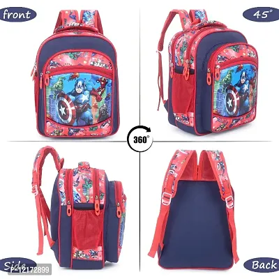 Red Printed School Bag-thumb0