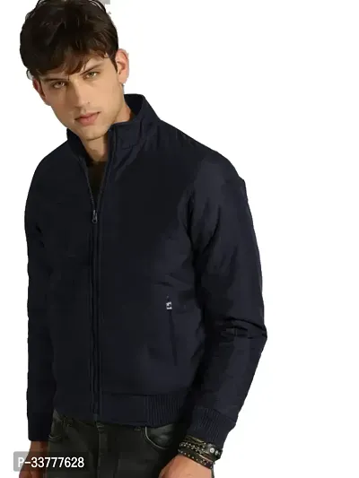 Stylish Polyester Solid Jacket for Men-thumb0