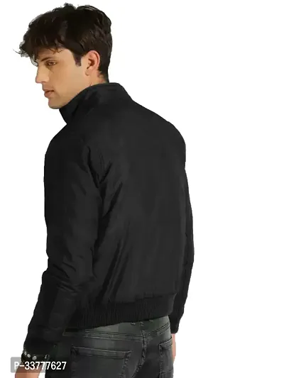 Stylish Polyester Solid Jacket for Men-thumb2