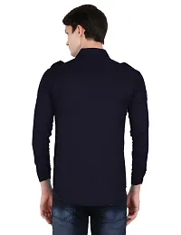 Strikey Navy Double Pocket Patch Shirt-thumb1