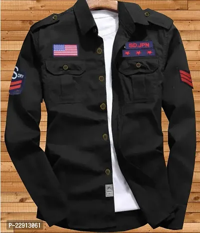 Strikey New Black DP Patch Shirt-thumb0