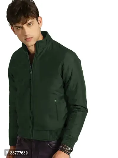 Stylish Polyester Solid Jacket for Men-thumb0