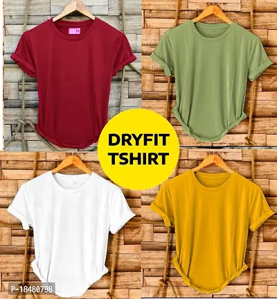 Combo of 4 dryfit t-shirt for men-thumb0