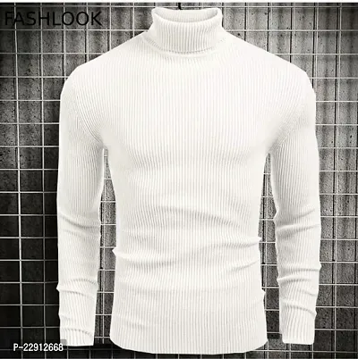 Strikey White SweatShirt HighNeck-thumb0