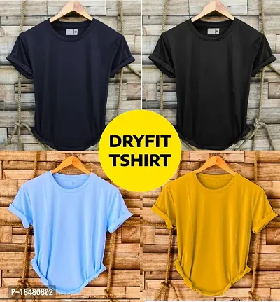 Combo of 4 dryfit t-shirt for men-thumb0