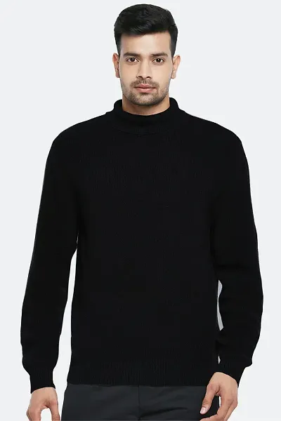 Classic Wool Blend Solid Sweatshirts for Men