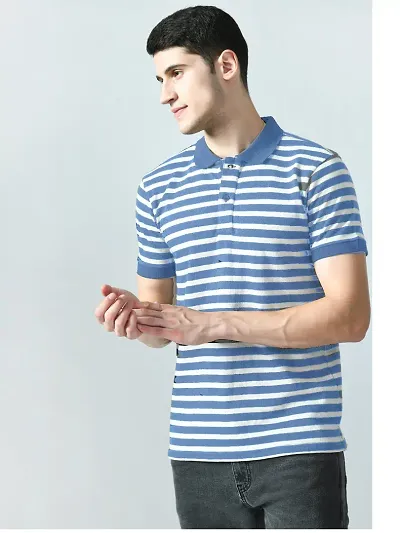 Collar strip t-shirt for men