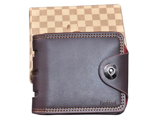 Stylish Faux Leather Two Fold Wallet