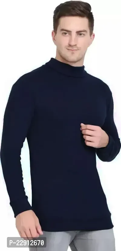 Strikey Navy SweatShirt HighNeck-thumb3