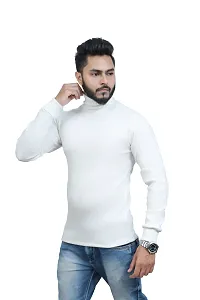 Strikey White SweatShirt HighNeck-thumb2