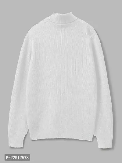 Classic Wool Blend Solid High Neck Sweaters-thumb2