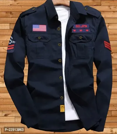 Strikey New Navy DP Patch Shirt-thumb0