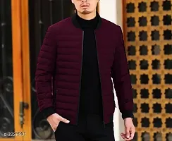 Classic Polyester Solid Jacket for Men-thumb1