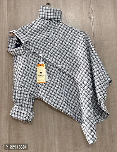 White Bareek Check Shirt-thumb2