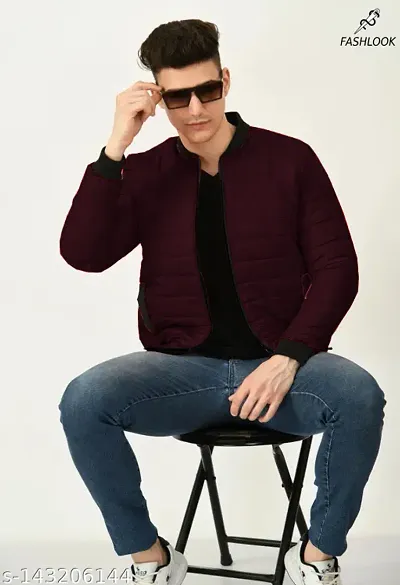 Stylish  Polyester Fluffy Full Sleeve Jacket For Men