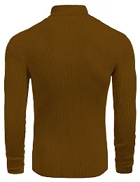 Stylish Wool Blend Solid High Neck Sweatshirt-thumb2