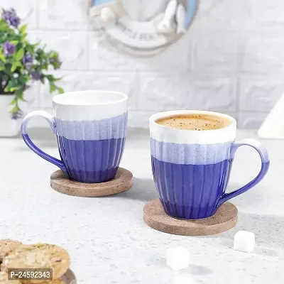 Stylish Multicoloured Ceramic Tea, Coffee Mug Set Of 2-thumb0