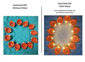 NVS Water Sensor Electric LED Diya | Diya Led Lights for Home Decoration|Water Diye| Water Diyas for Diwali Destival | Set of 12|-thumb2