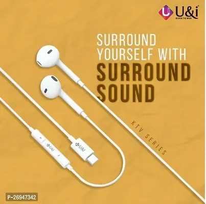 Stylish White In-ear Wired USB Headsets