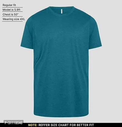 Slim Fit Elastane Blend Half Sleeve Casual T-Shirt | Round Neck T-Shirt-thumb0