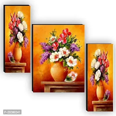 Set of 3 Flower Modern Art Painting