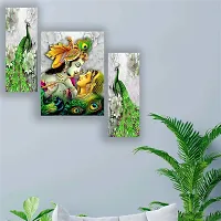 Set of 3 Radha Krishna Religious Modern Art Painting-thumb2