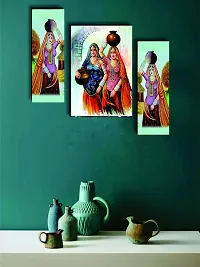 Set of 3 Rajasthani Traditional Modern Art Painting-thumb1