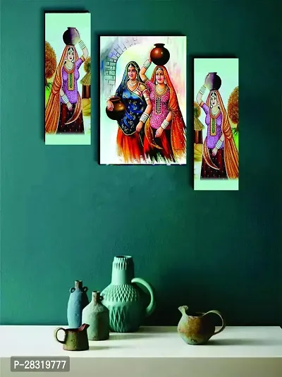 Set of 3 Rajasthani Traditional Modern Art Painting-thumb2
