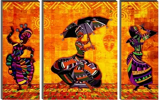 Set of 3 Rajasthani Traditional Modern Framed Painting-thumb1