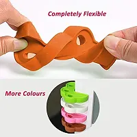 Fit All Sleek Design Strong Silicone Door Stopper- Brown- Pack of 2-thumb1