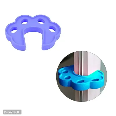Fit All Sleek Design Strong Silicone Door Stopper, Blue- Pack of 2